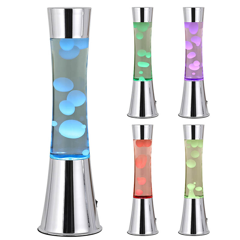 When cleaning a Lava Lamp, what kind of cleaning agents and tools should I use to avoid scratching the lampshade or affecting the internal liquid?