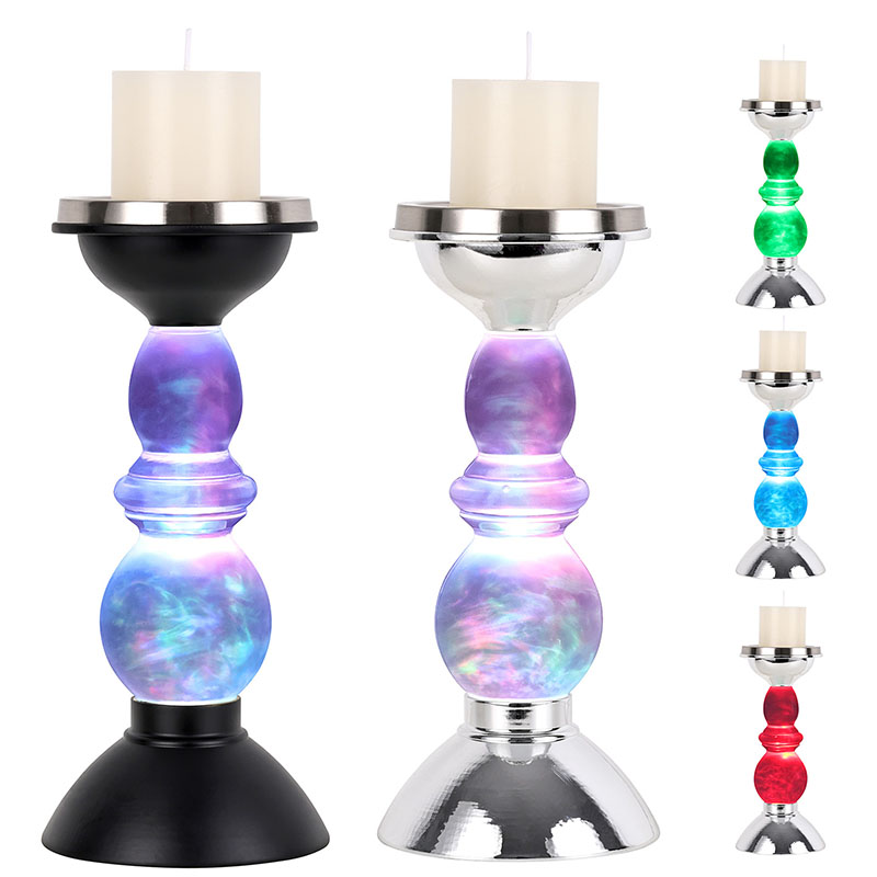 Cloudy Night Light with Candle Shade