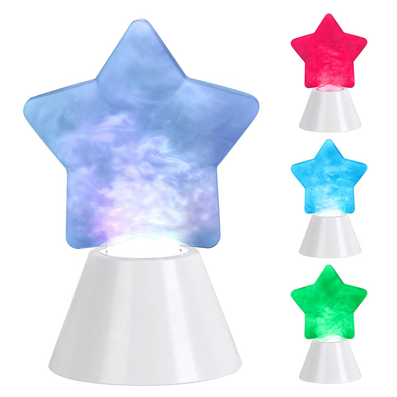 Cloudy Star Liquid Night Light With Plastic Base