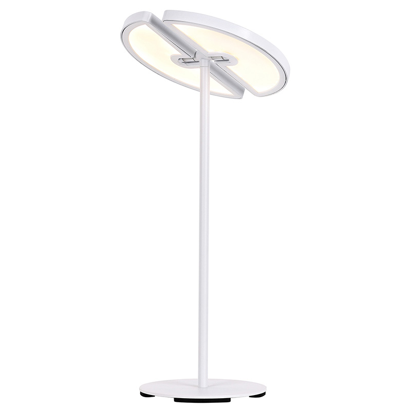 Dual-Moon Adjustable LED Desk Lamp with Stepless Dimming & Color Temp Control
