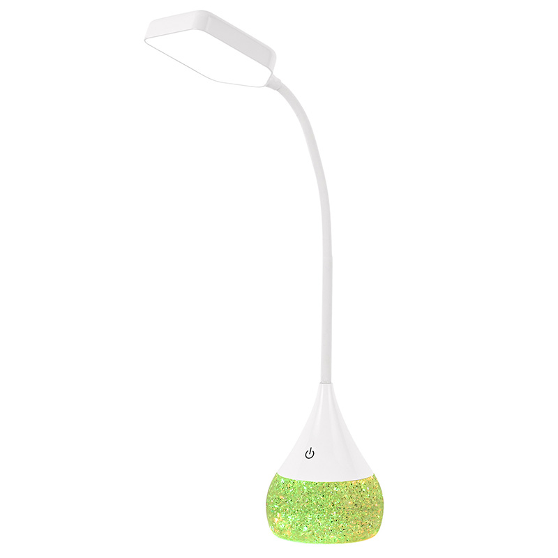 Foldable led desk lamp with rgb color change base