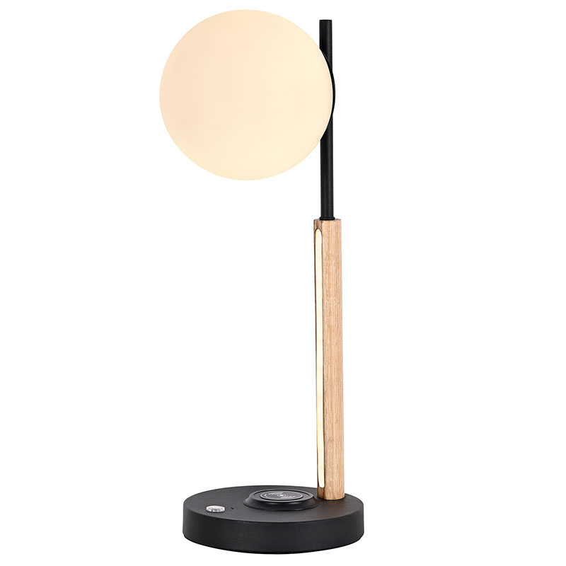 QI wireless Wooden body led desk lamp