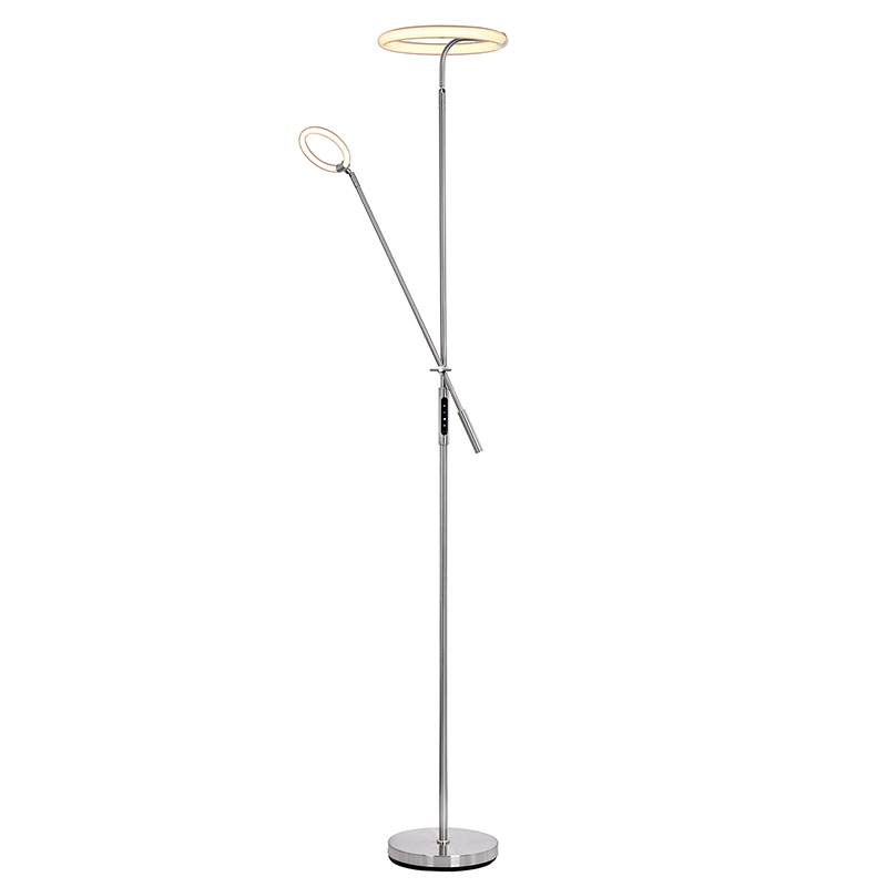 The lamp post and base of this floor lamp